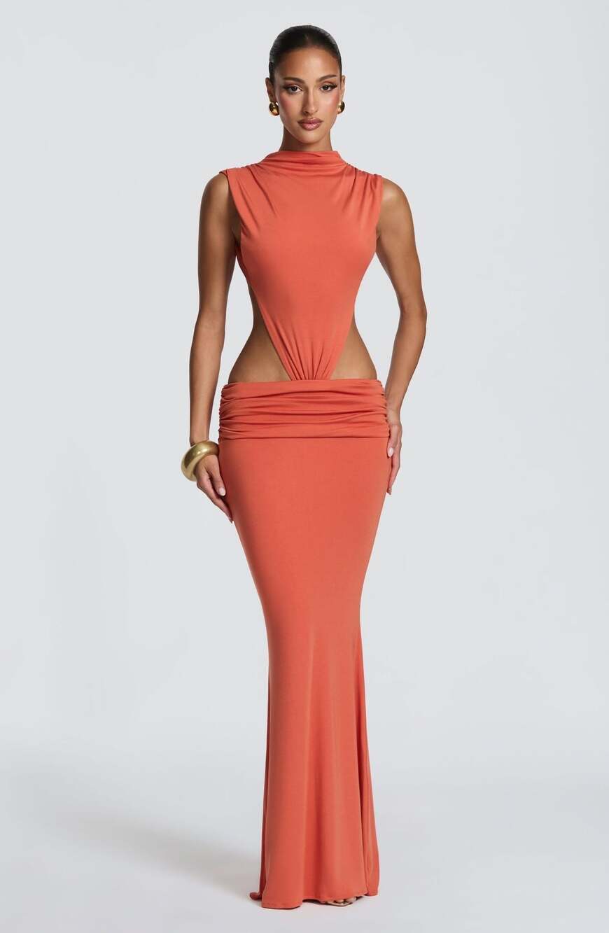 Babyboo Fashion Fenella Maxi Dress Burnt Orange